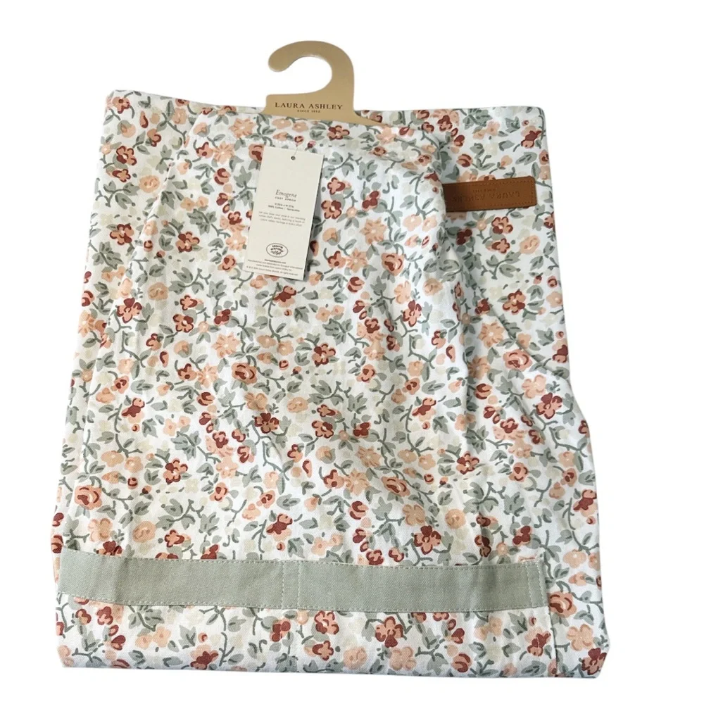 NEW Laura Ashley FLORAL EMOGENE  Terracotta Chef’s Kitchen Apron with Pockets